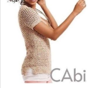 CAbi Small sorbet style 196 short sleeve sweater